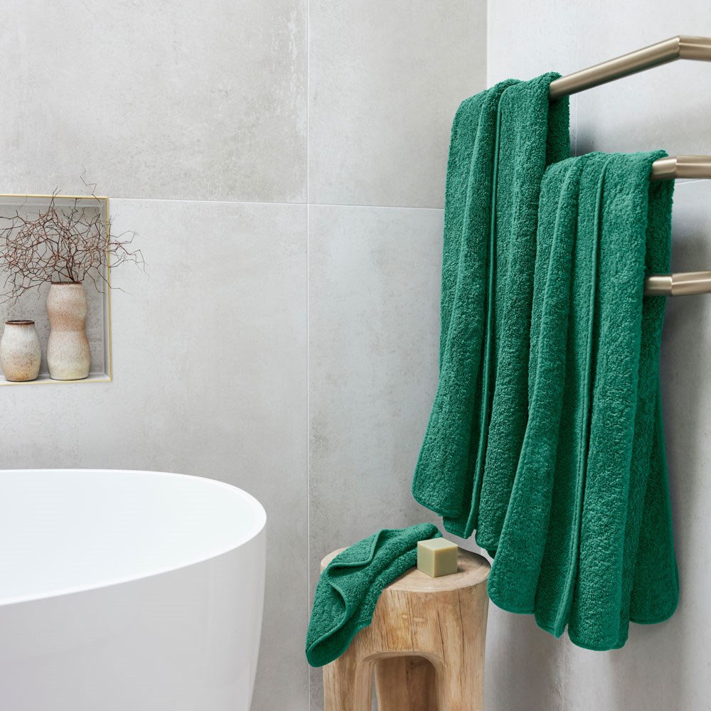 Super Pile Cotton Bath Sheet - Emerald | George Street Linen