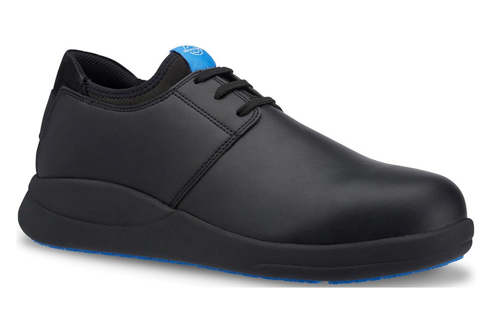 SAFETY Relieve Safety Toe microfibre lace-up steel toe cap shoe, Black Upper/Black Sole, with Modular Insole Technology