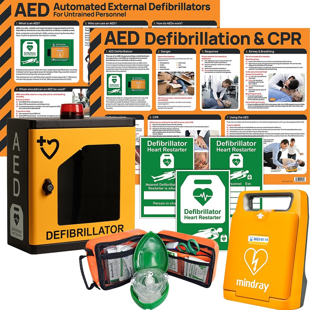 C1A Fully Auto AED  Indoor AED HypaGuard Cabinet  Bundle