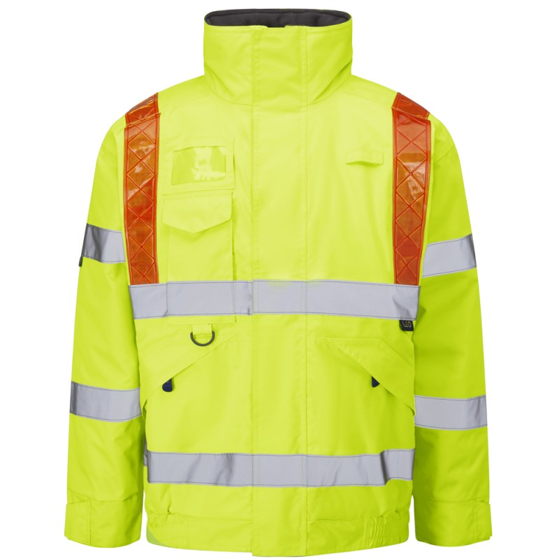 High visibility Bomber Jacket with Red Band