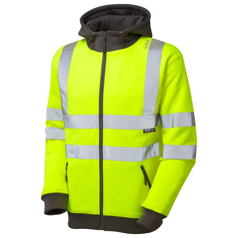 SAUNTON ISO 20471 Cl 3 Hooded Sweatshirt HV 