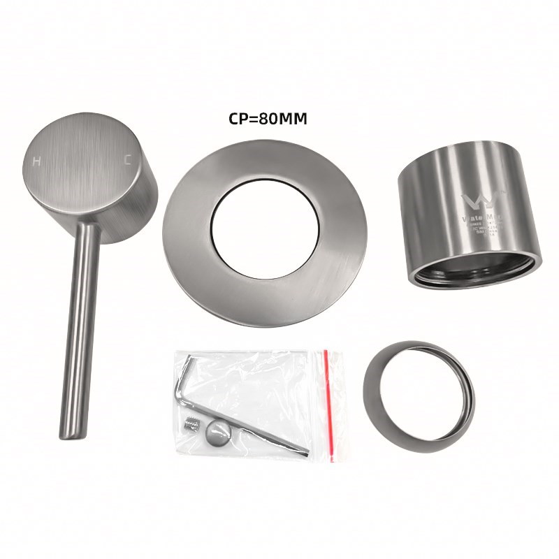 LUCID PIN Brushed Nickel Wall Mixer Trim Kit Only (match CLPM) - Image 3