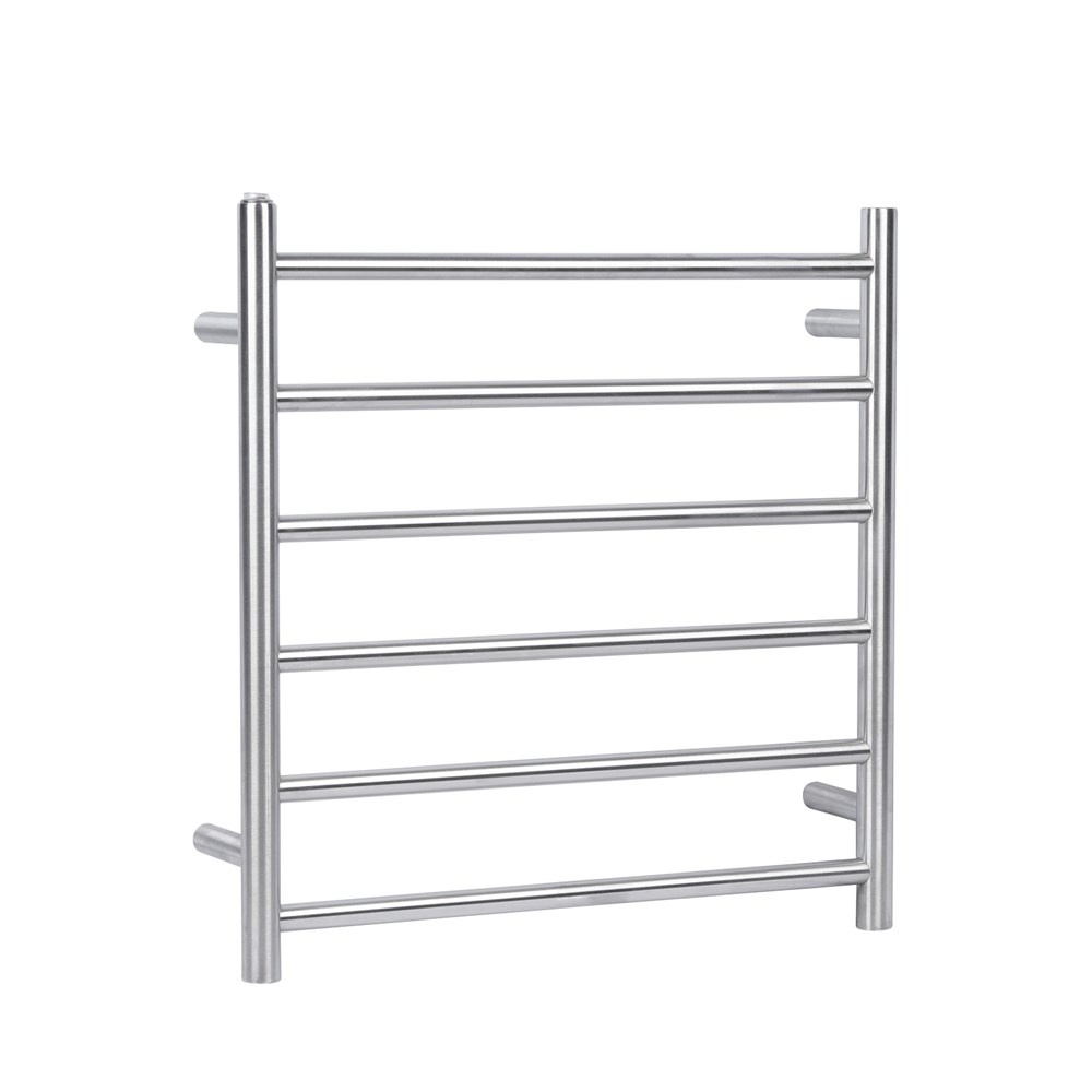 Brushed Nickel Heated Towel Rack 6 Bars