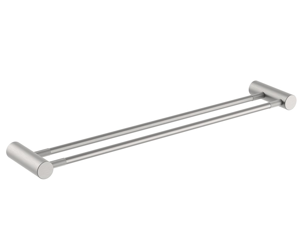 CADDENCE - 600mm Brushed Nickel Double Towel Rail - Image 3