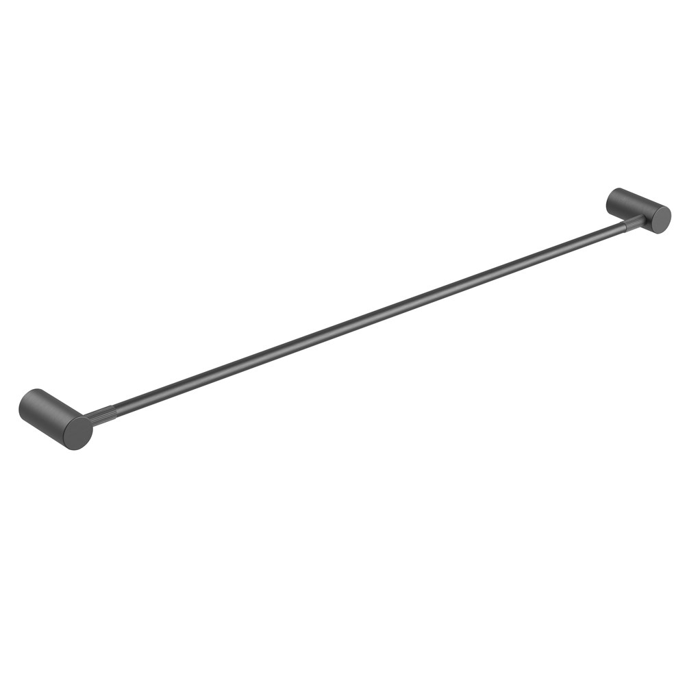 CADDENCE - 800mm Brushed Gunmetal Single Towel Rail