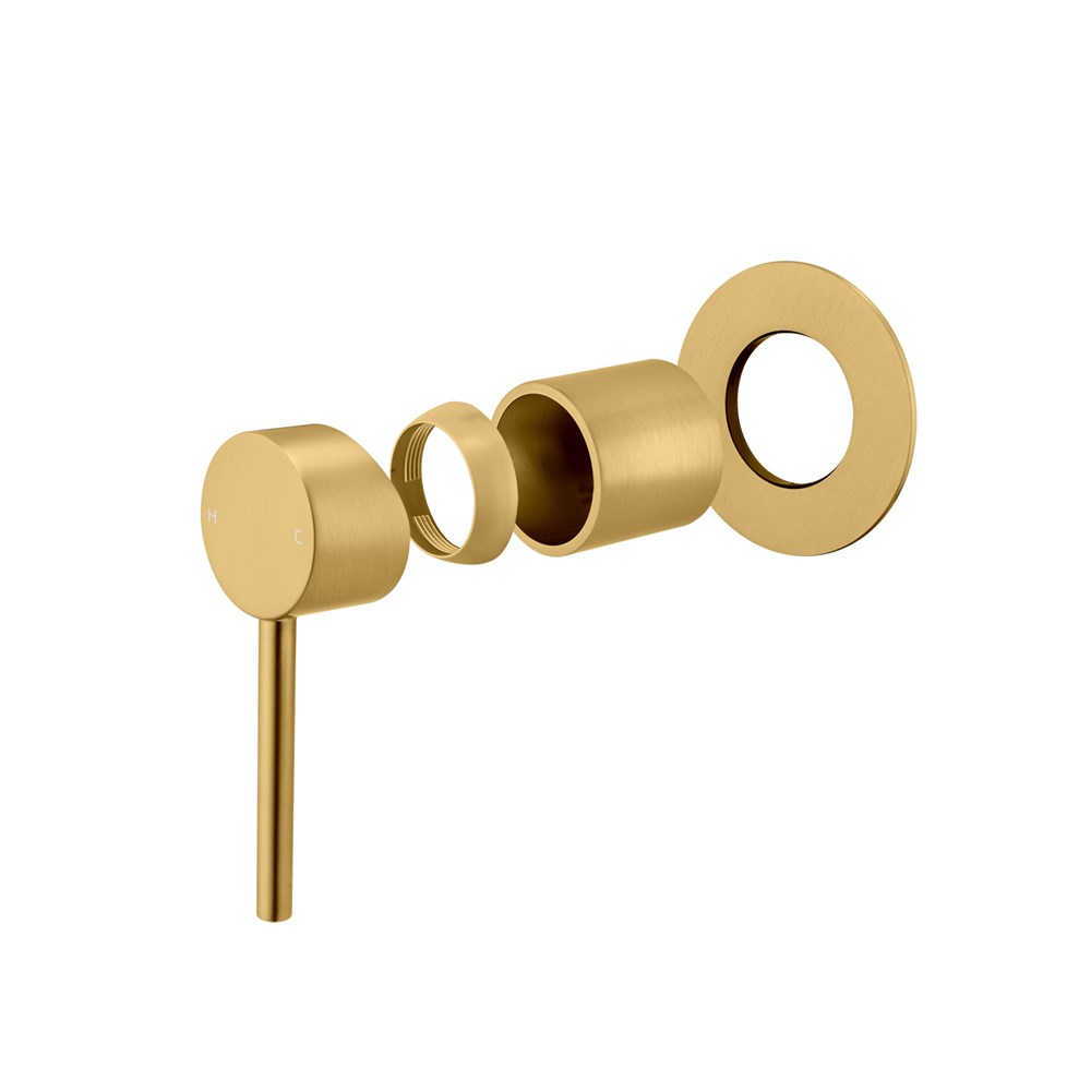 LUCID PIN Brushed Brass Wall Mixer Trim Kit Only (match CLPM)