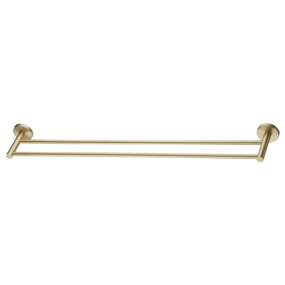 LUCID PIN - Light Brused Brass Cuttable Double Towel Rail