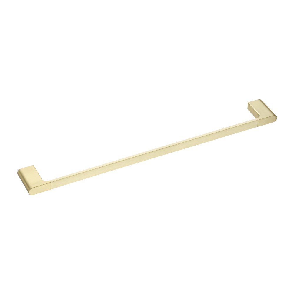 VOG Series Light Brushed Brass Single Towel Rail 600mm - Image 5