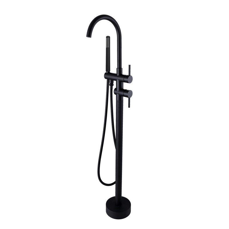 Black Freestanding Tap with Handheld Shower
