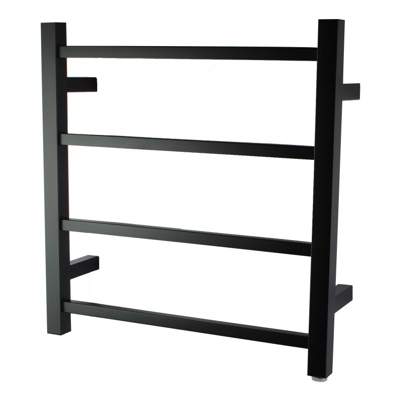 Black Heated Towel Rack 4 Bars