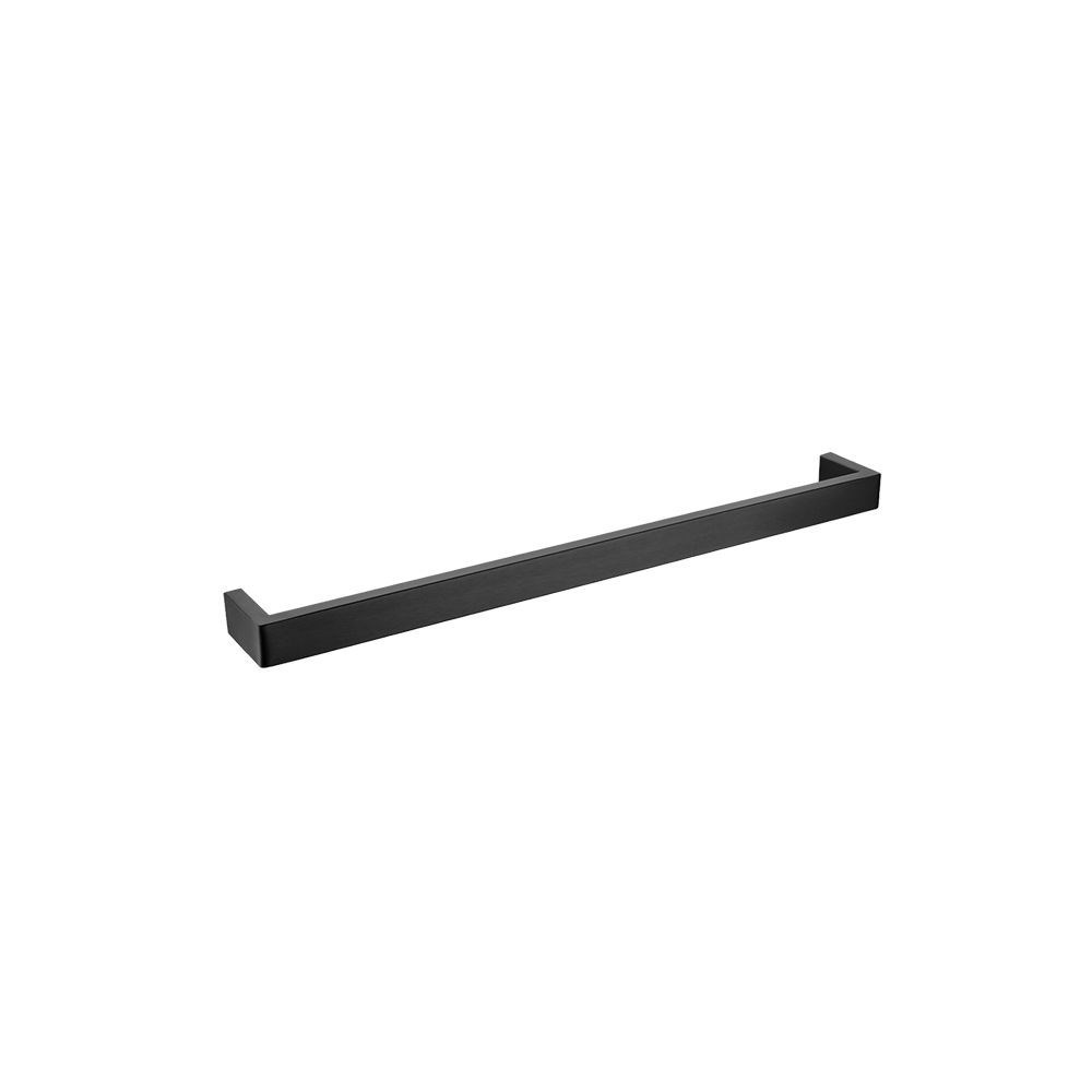 IVANO - 600mm Black Single Towel Rail - Image 3