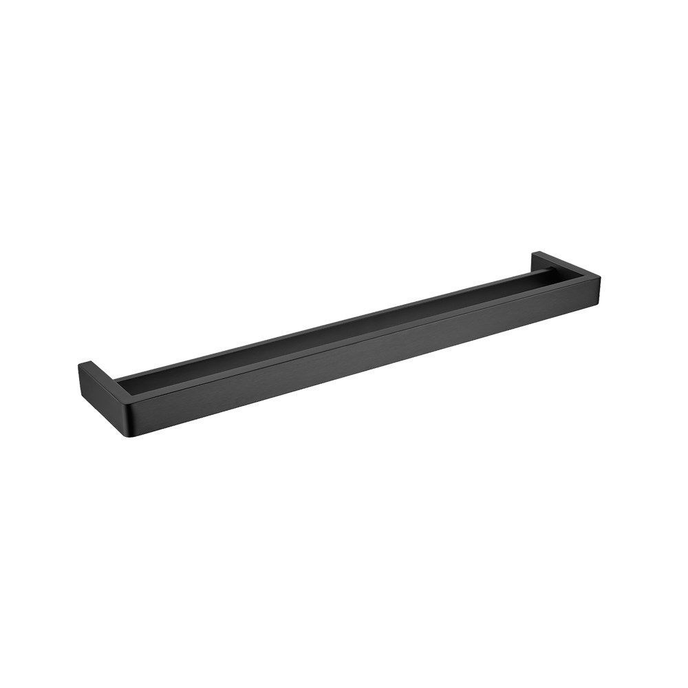 IVANO - 600mm Black Double Towel Rail