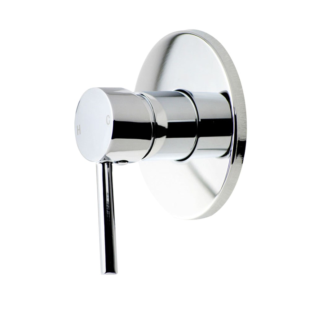 Pentro Chrome Round Shower Mixer with 65mm cover plate