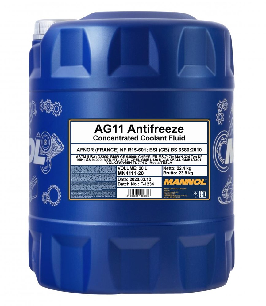 MANNOL 4111 20L ANTIFREEZE AG 11 Longterm 3-YEAR