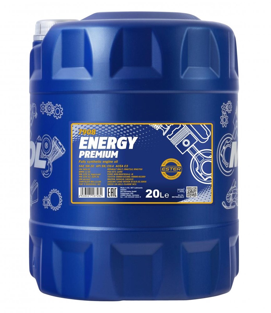 MANNOL 7908 20L Energy Premium 5W-30 JAP EURO DPF