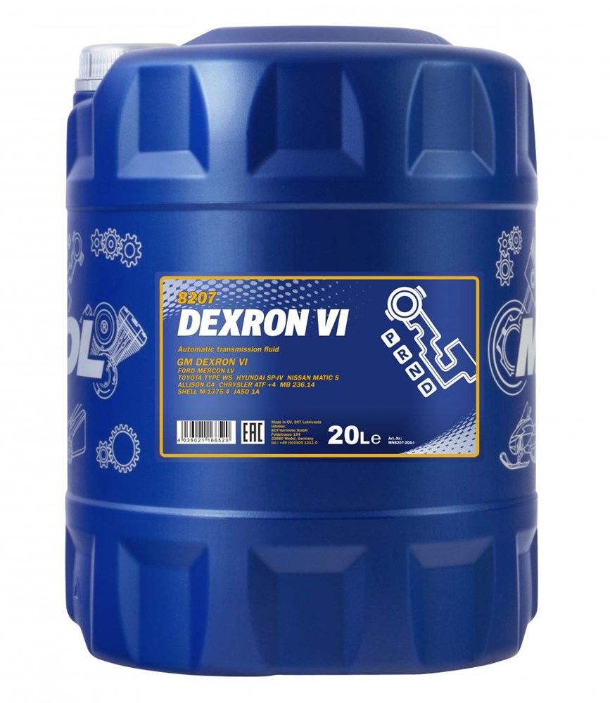 MANNOL 8207 20L ATFDexron VI LATEST GM FORD JAPAN TOYOTA WS