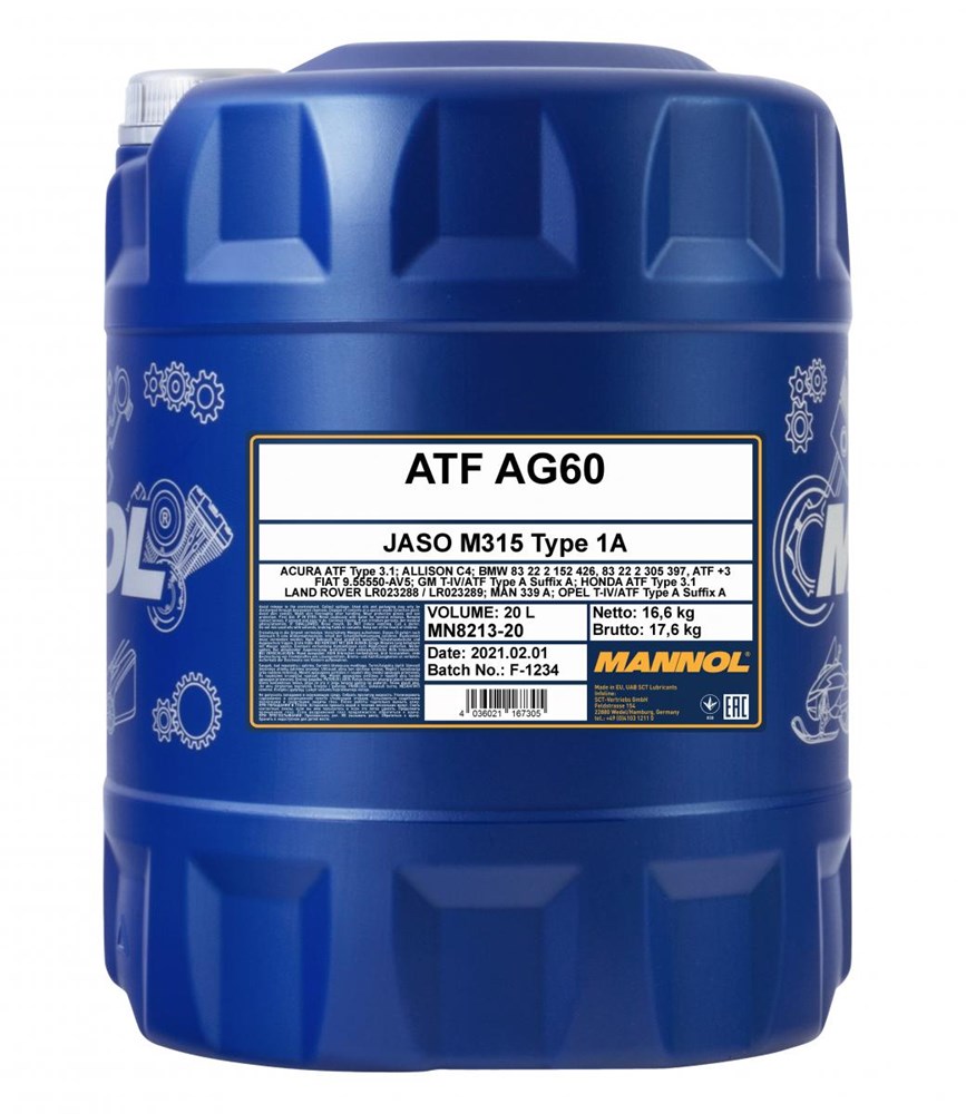 MANNOL 20L MN 8213 AG 60 ZF ALL EURO CAR 8=> SPEED