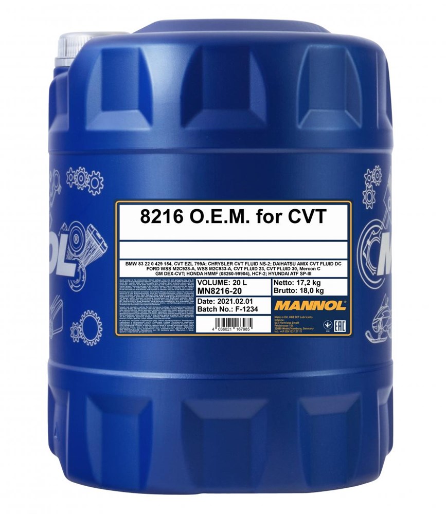 MANNOL 8216 20L ATF CVT