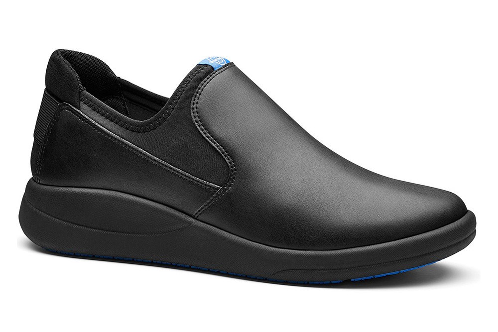 Vitalise microfibre slip-on shoe, Black Upper/Black Sole, with Modular Insole Technology
