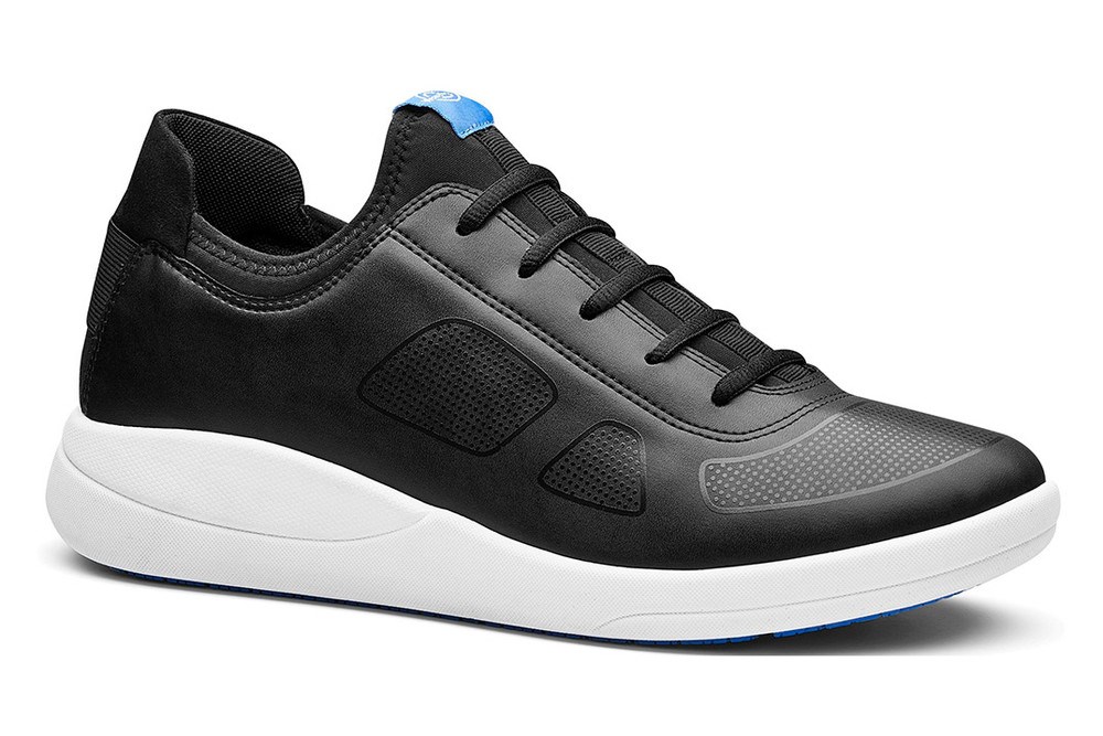 Transform microfibre trainer, Black Upper/White Sole, with Modular Insole Technology