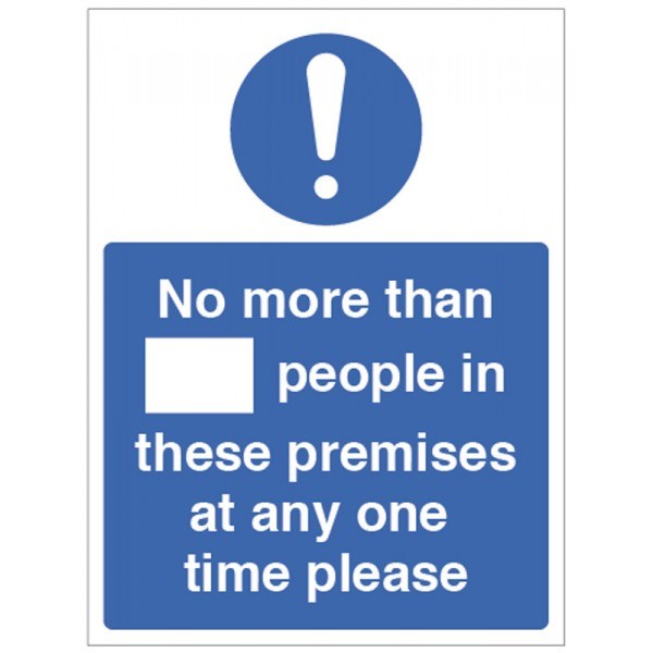 Social Distancing Max Number of People Permitted Safety Sign