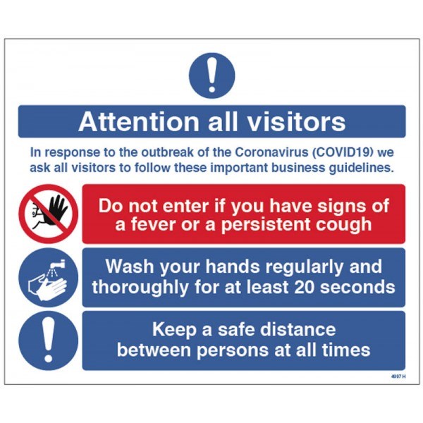 Coronavirus Attention all Visitors (No distance stated)