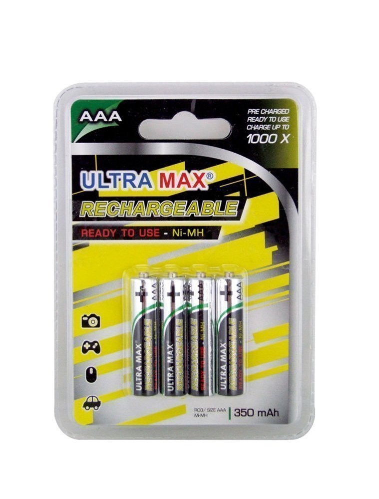 Rechargeable AAA Batteries (Pack of 4)