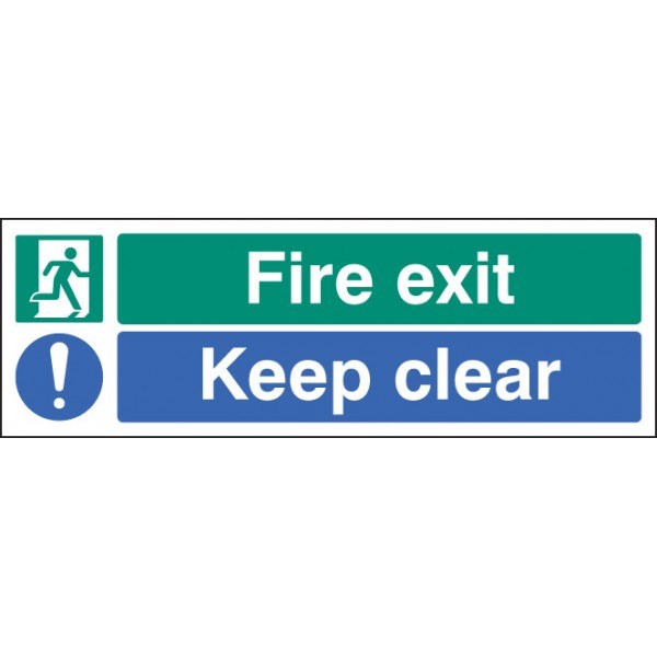 Fire Exit - Keep Clear Safety Sign