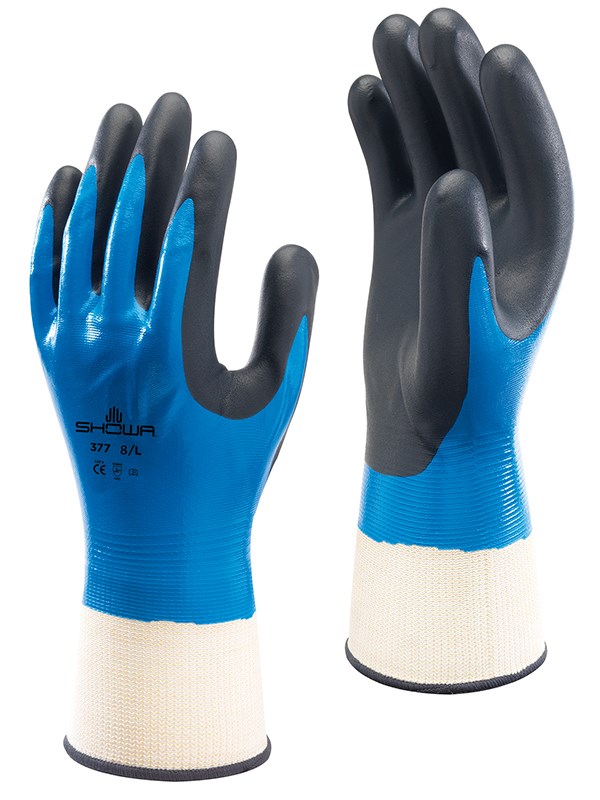 Showa Oil Resistant, Waterproof Nitrile Foam Grip Glove (4121)