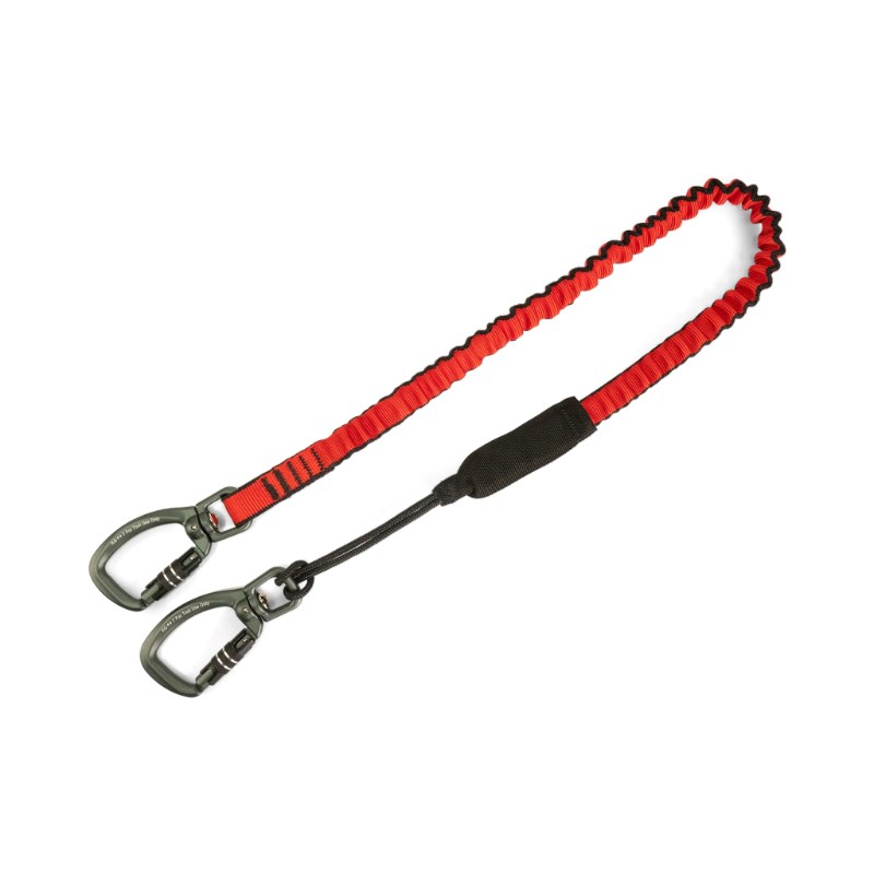 GRIPPS® Bungee Tether Two Dual-Action Swivel Carabiners - 7kg / 15lb