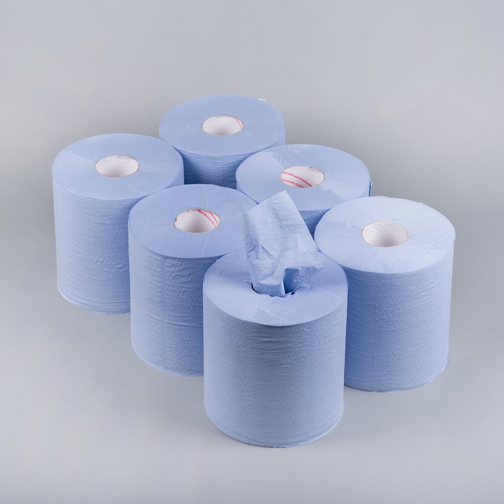 2 Ply Centrefeed Blue Roll 150M x 180 (Pack of 6)