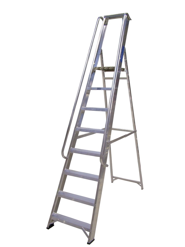 8 tread aluminium step ladder EN131-2