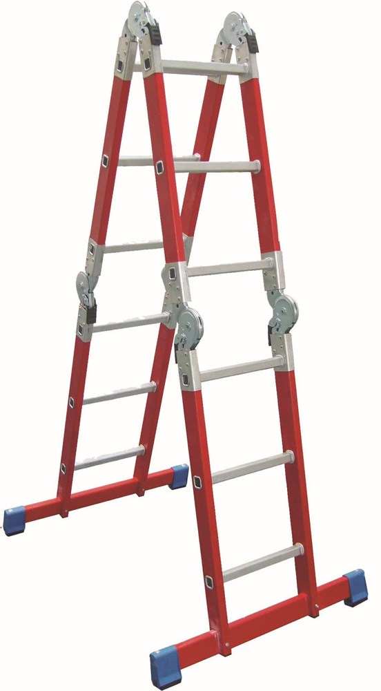 4 way 3 step Fibreglass multipurpose ladder