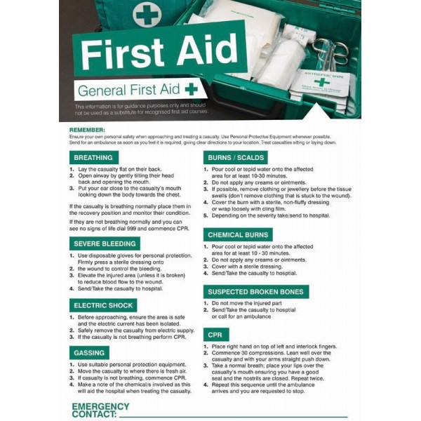 First Aid Workplace Poster