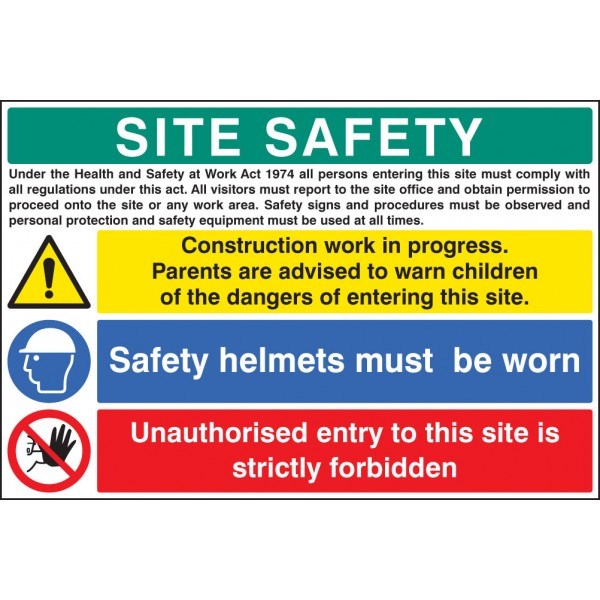 Site Safety Board - Fluted Polypropylene