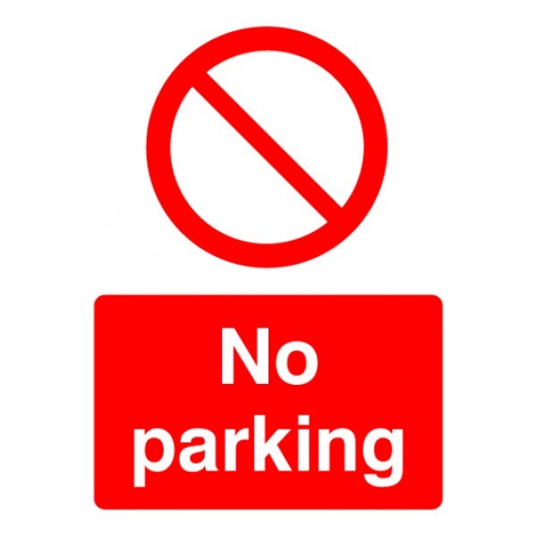 No Parking Safety Sign (Portrait)