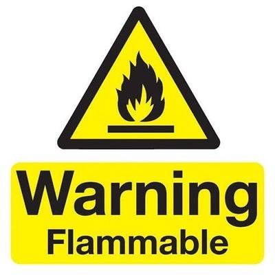 Warning Flammable Sticker