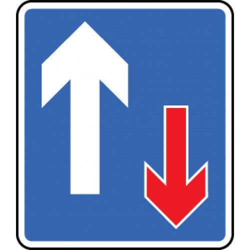 Priority Over Oncoming Vehicles Square Sign