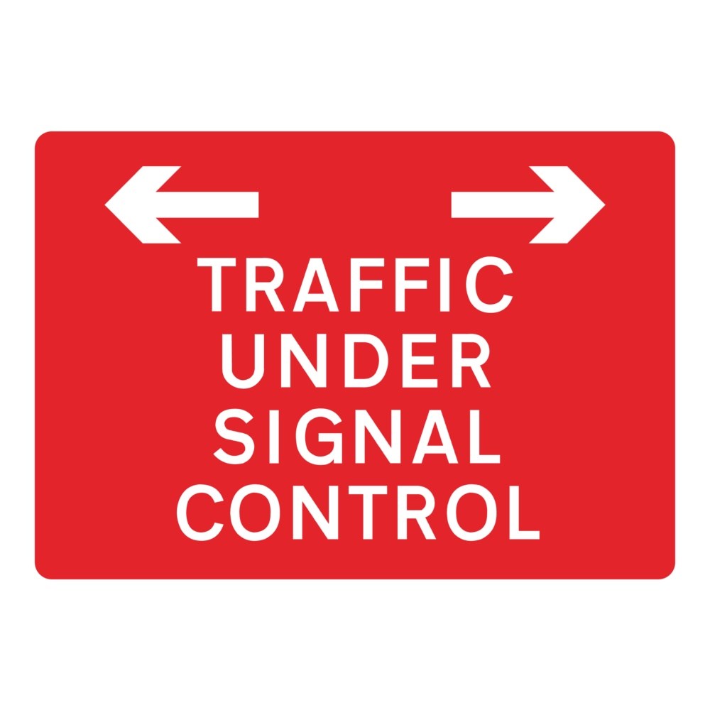 Traffic under signal control Rectangular Sign