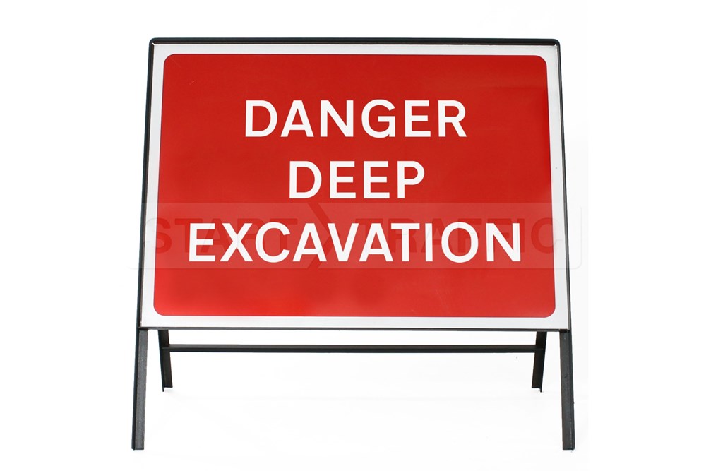 Danger Deep Excavation Rectangular Sign