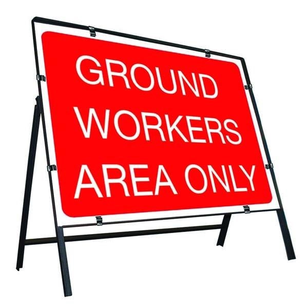 Ground Worker Area Only Rectangular Sign