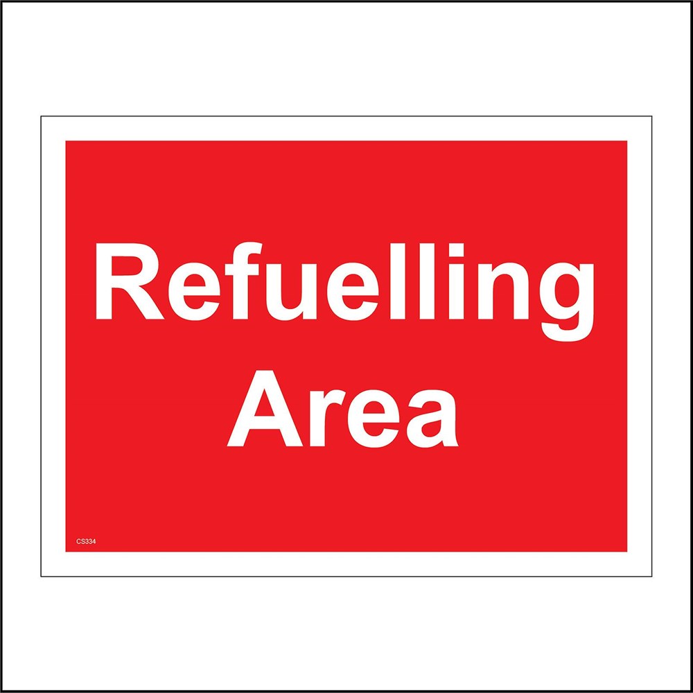 Refuelling Area Rectangular Sign
